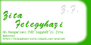 zita felegyhazi business card